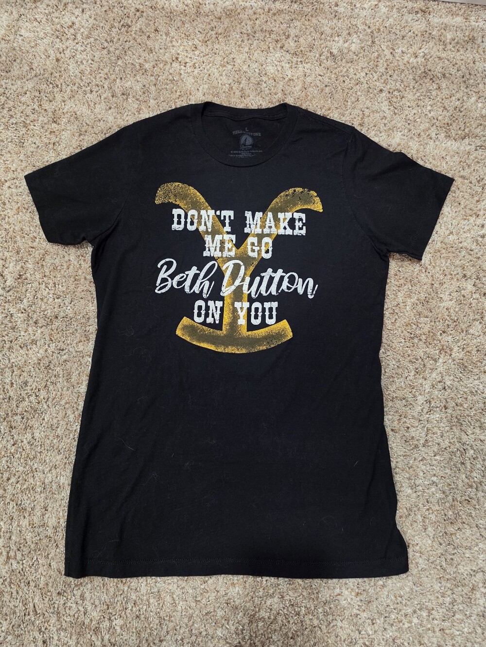 Yellowstone Officially Licensed Beth Dutton Slim T-shirt Women's Black Large